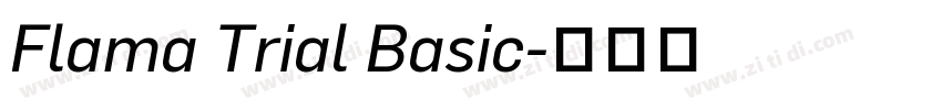 Flama Trial Basic字体转换